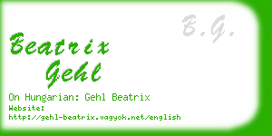 beatrix gehl business card